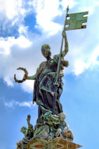 Franconia Statue Residenzplatz Würzburg